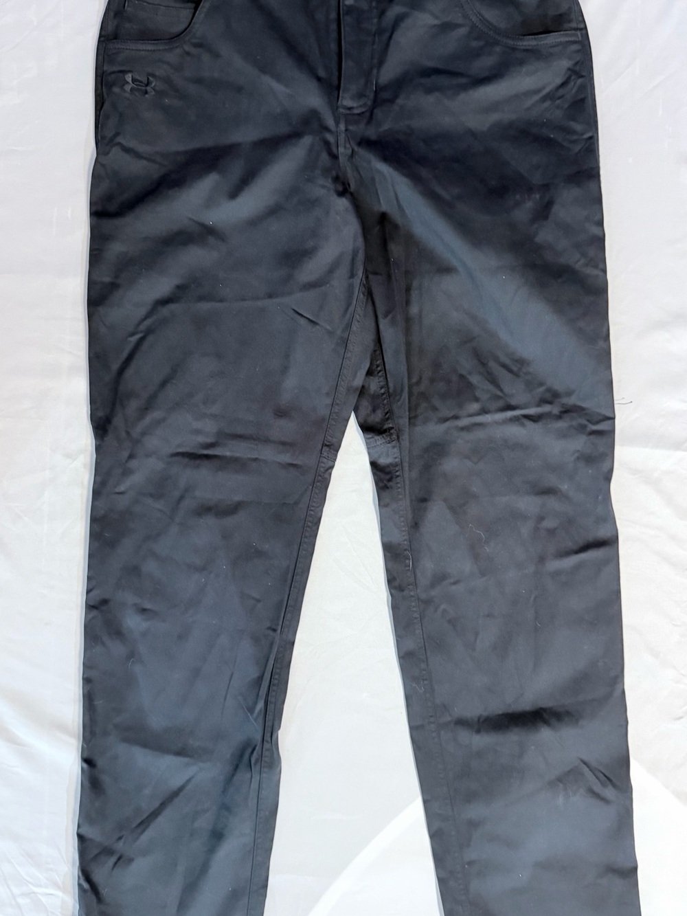 NWT Under Armour UA Showdown Mens Black Pants 32 Regular Fit Straight Flat Front